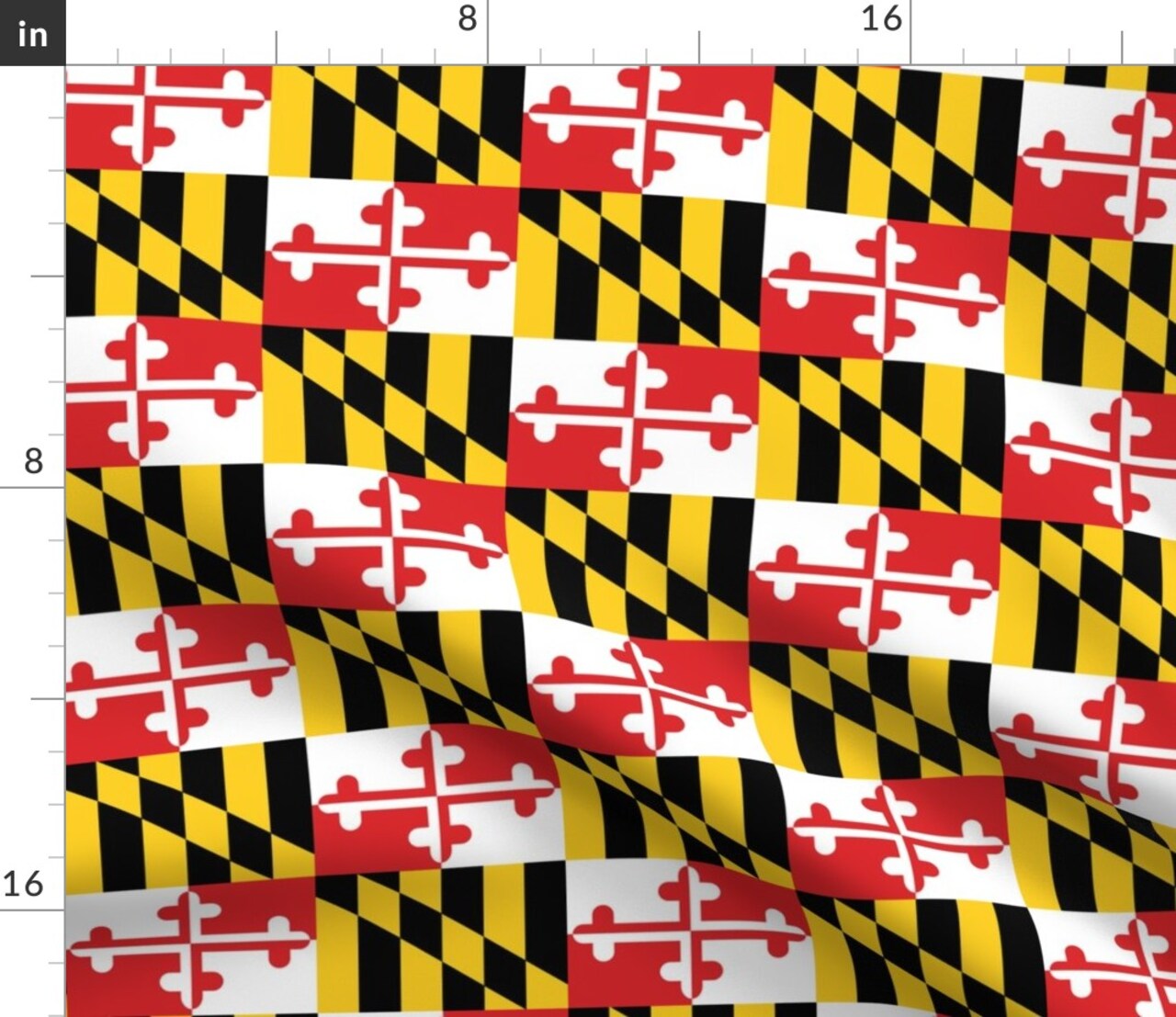 Maryland Flags Flag Horse Racing State Sailing Naval Custom Printed Fabric by Spoonflower Various Fabrics by the Yard or Fat Quarter